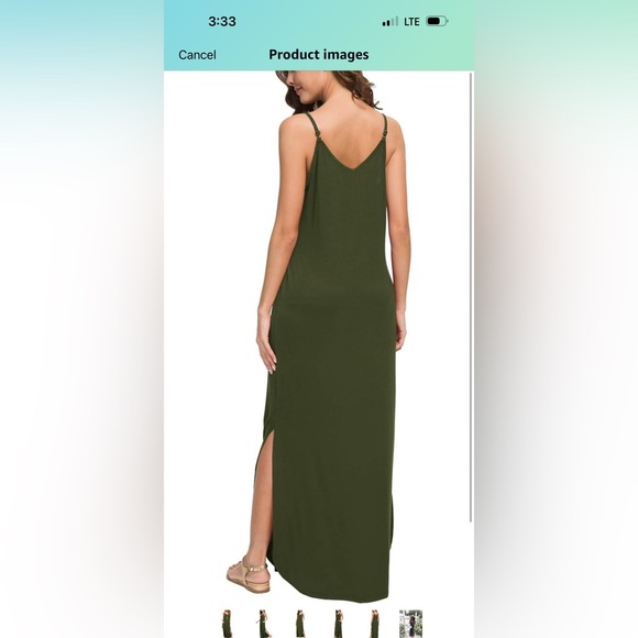 Long cami maxi dress with pockets - Picture 4 of 7